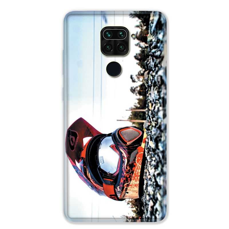 Coque pour Xiaomi Redmi Note 9 - Moto Casque Cross