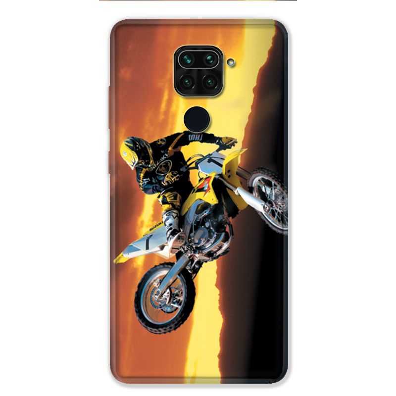 Coque pour Xiaomi Redmi Note 9 - Moto Cross Noir