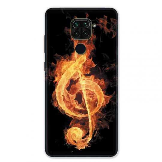 Coque pour Xiaomi Redmi Note 9 - Musique clé sol feu N