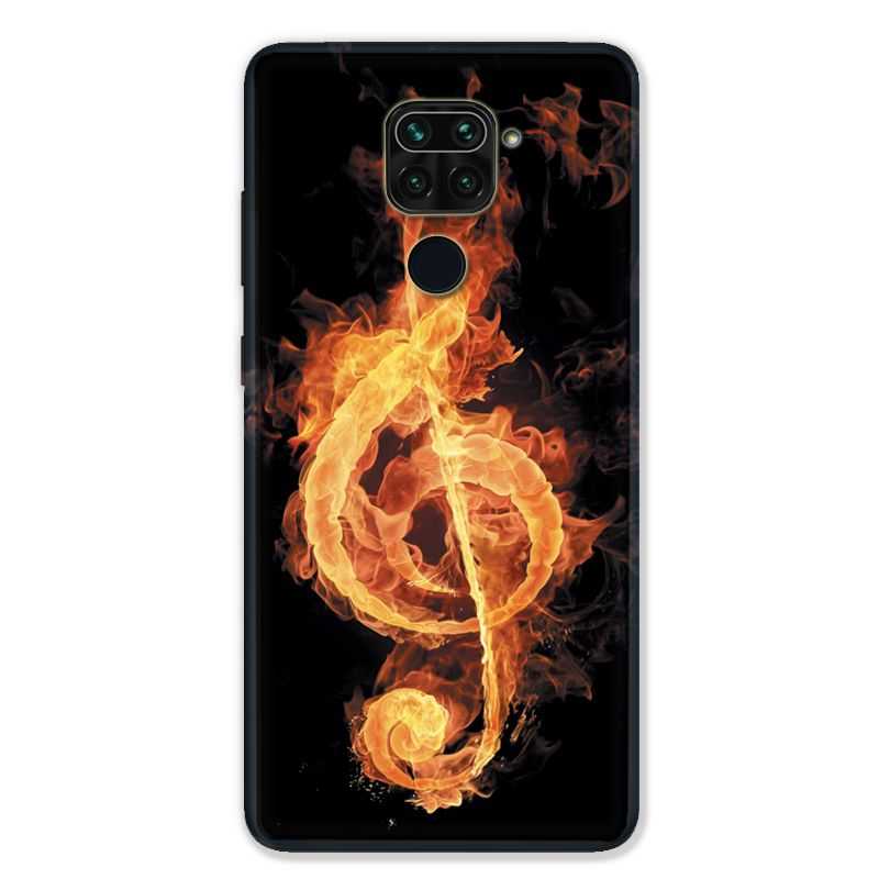 Coque pour Xiaomi Redmi Note 9 - Musique clé sol feu N