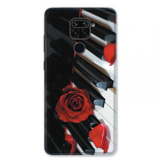 Coque pour Xiaomi Redmi Note 9 - Musique Rose Piano