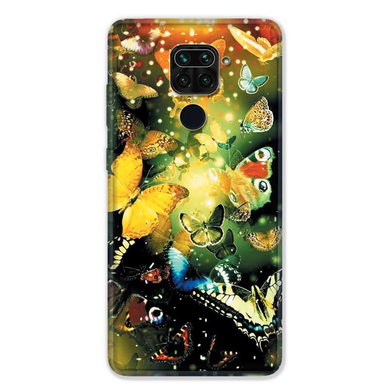 Coque pour Xiaomi Redmi Note 9 - papillons papillon jaune