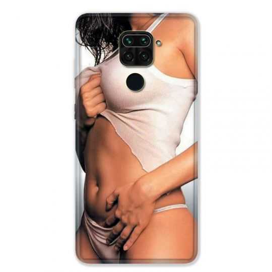 Coque pour Xiaomi Redmi Note 9 - Sexy tee shirt blanc