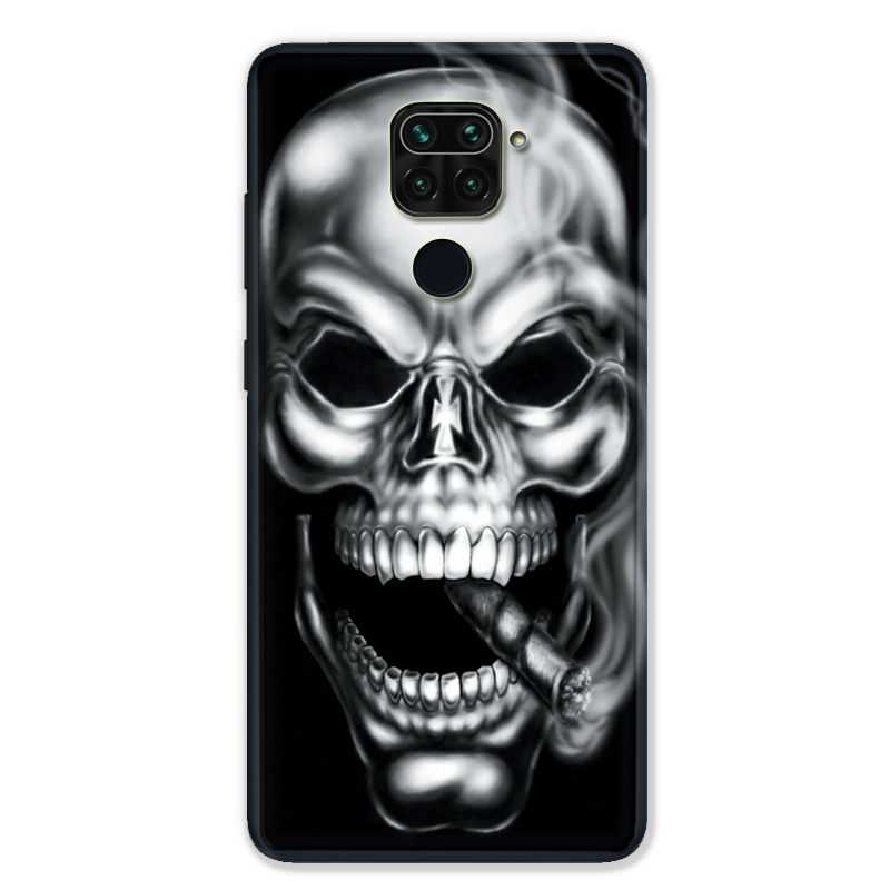 Coque pour Xiaomi Redmi Note 9 - tete de mort Fume