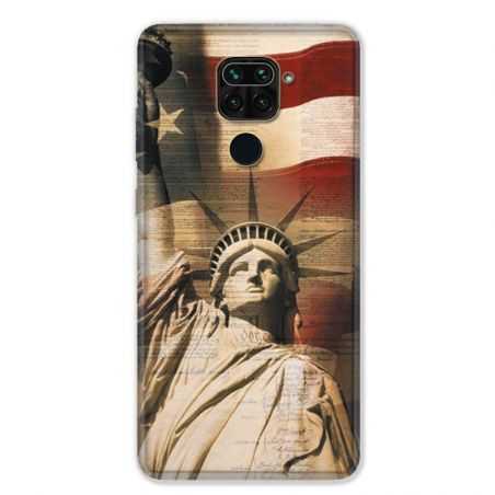 Coque pour Xiaomi Redmi Note 9 - Amerique USA Statue liberté
