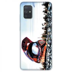 Coque pour Samsung Galaxy A51 Moto Casque Cross