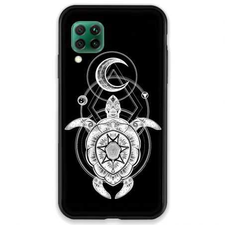 Coque pour Huawei P40 LITE Animaux Maori Tortue noir