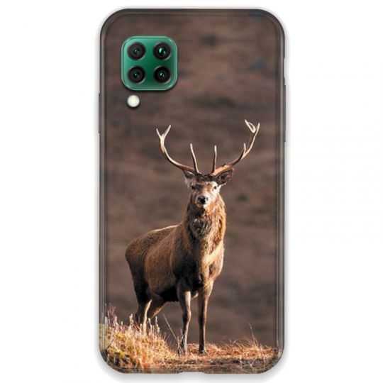 Coque pour Huawei P40 LITE chasse chevreuil Blanc