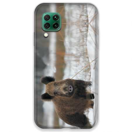 Coque pour Huawei P40 LITE chasse sanglier Neige