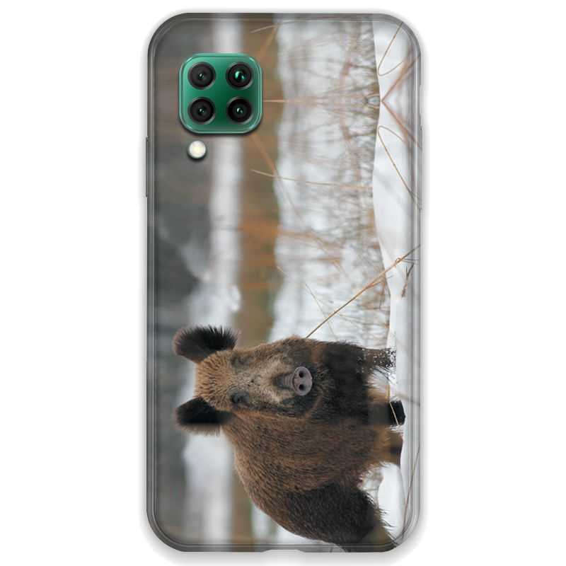 Coque pour Huawei P40 LITE chasse sanglier Neige