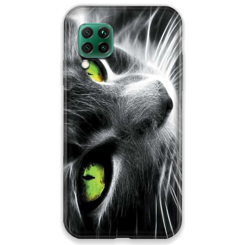 Coque pour Huawei P40 LITE Chat Vert