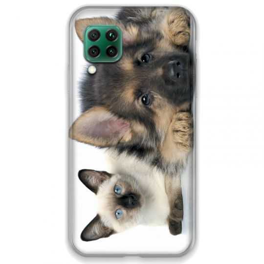 Coque pour Huawei P40 LITE Chien vs chat