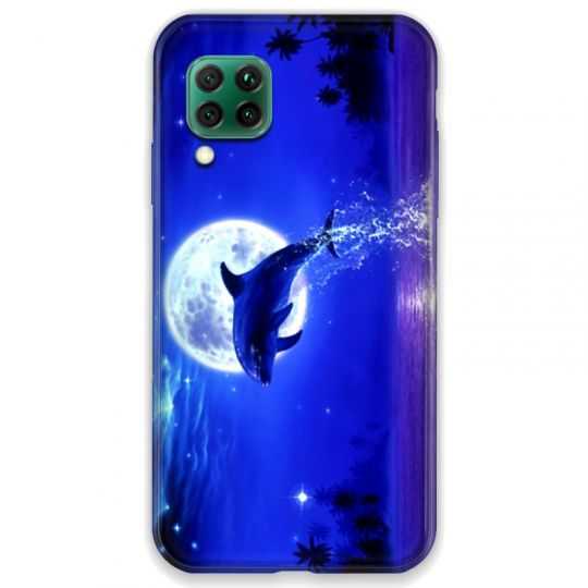 Coque pour Huawei P40 LITE Dauphin lune