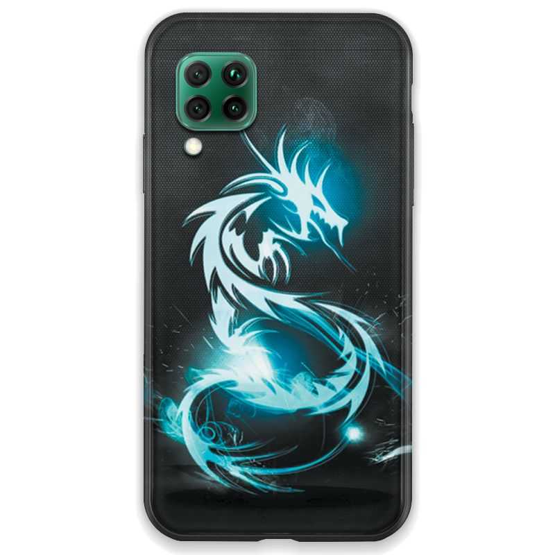 Coque pour Huawei P40 LITE Dragon Bleu