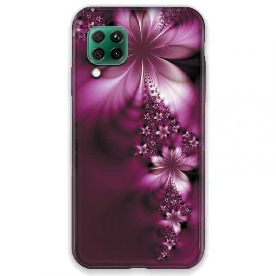 Coque pour Huawei P40 LITE fleur violette montante