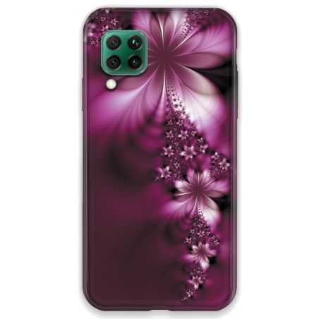 Coque pour Huawei P40 LITE fleur violette montante