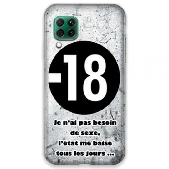 Coque pour Huawei P40 LITE Humour 18 ans