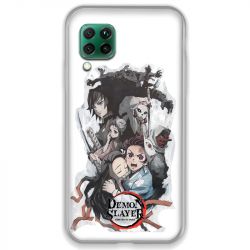 Coque pour Huawei P40 LITE Manga demon Slayer Blanc