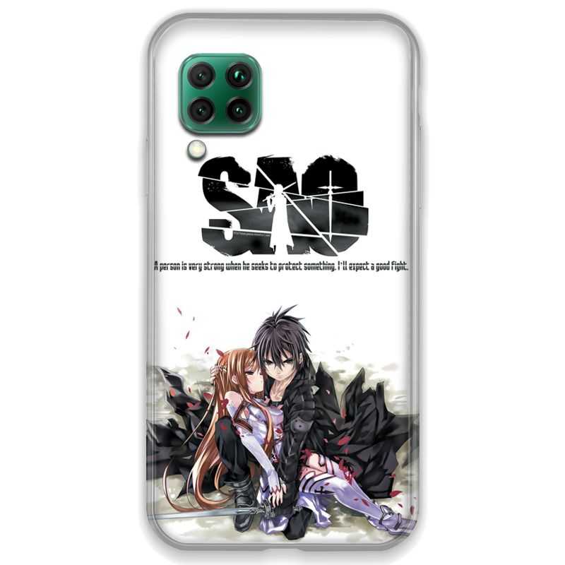Coque pour Huawei P40 LITE Manga SAO sword Art Online blanc