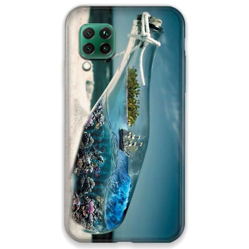 Coque pour Huawei P40 LITE Mer Bouteille