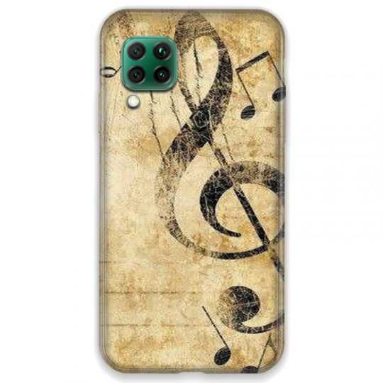 Coque pour Huawei P40 LITE Musique clé sol vintage
