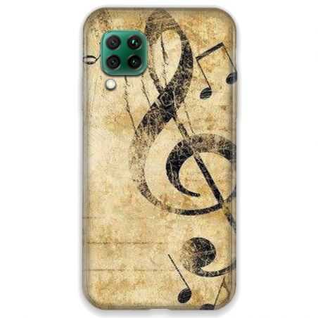 Coque pour Huawei P40 LITE Musique clé sol vintage