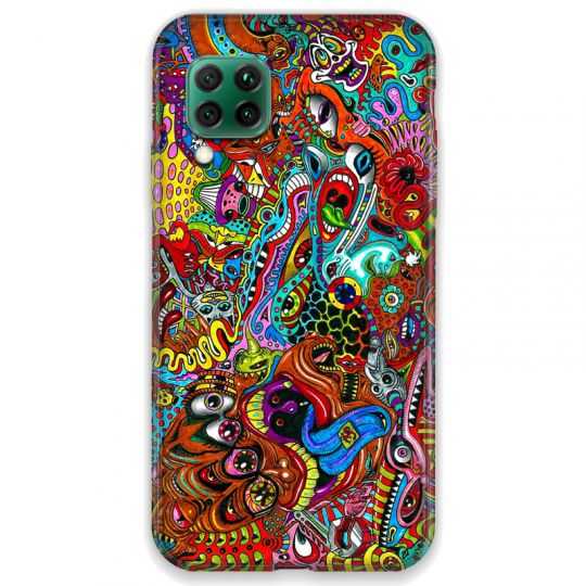 Coque pour Huawei P40 LITE Psychedelic Yeux
