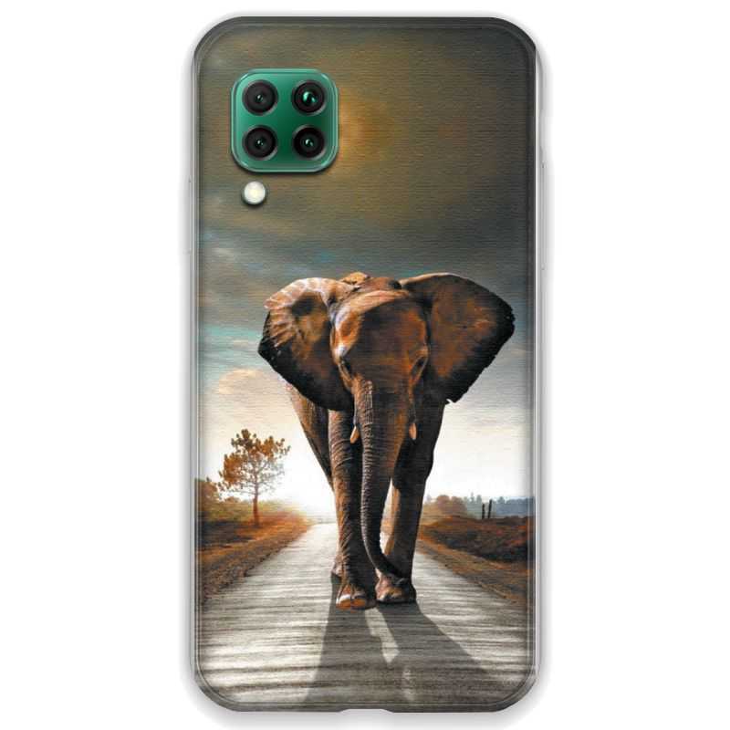 Coque pour Huawei P40 LITE savane Elephant route