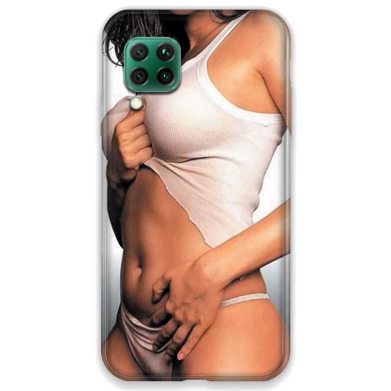 Coque pour Huawei P40 LITE Sexy tee shirt blanc
