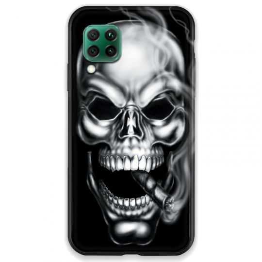 Coque pour Huawei P40 LITE tete de mort Fume