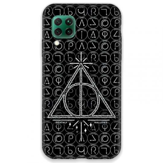 Coque pour Huawei P40 LITE WB License harry potter pattern triangle noir
