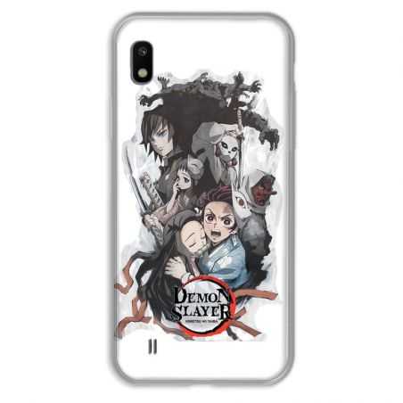 Coque pour Samsung Galaxy A10 Manga Demon Slayer Blanc