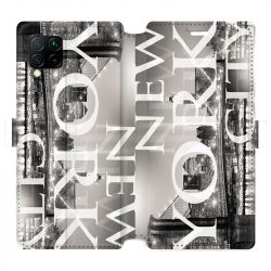 Housse cuir portefeuille pour Huawei P40 Lite Amerique USA New York