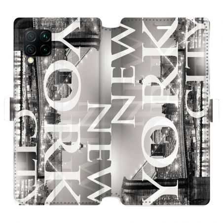 Housse cuir portefeuille pour Huawei P40 Lite Amerique USA New York