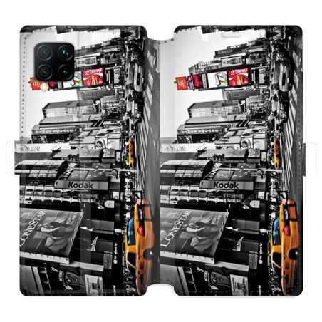 Housse cuir portefeuille pour Huawei P40 Lite Amerique USA New York Taxi