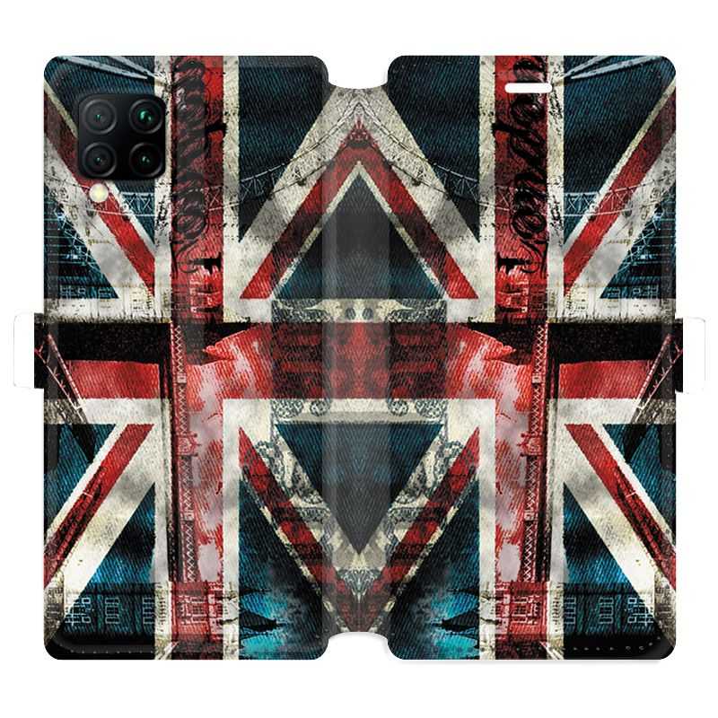 Housse cuir portefeuille pour Huawei P40 Lite Angleterre UK Jean's