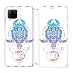 Housse cuir portefeuille pour Huawei P40 Lite Animaux Maori tortue color