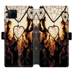 Housse cuir portefeuille pour Huawei P40 Lite attrape reve Noir