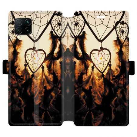 Housse cuir portefeuille pour Huawei P40 Lite attrape reve Noir