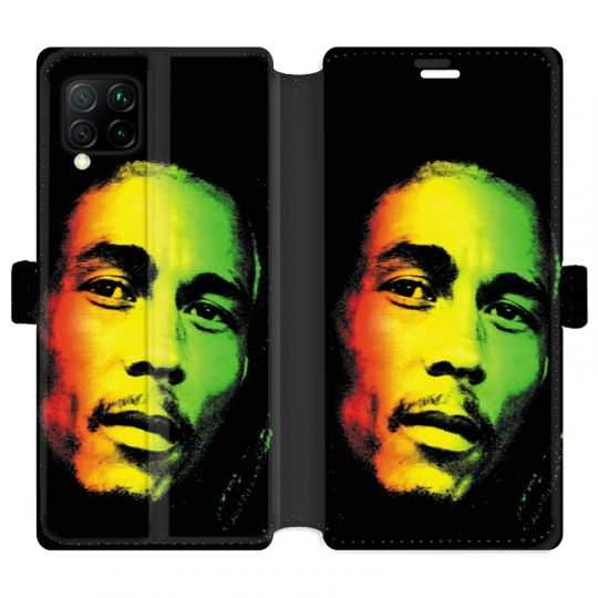 Housse cuir portefeuille pour Huawei P40 Lite Bob Marley 2