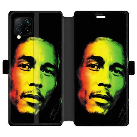 Housse cuir portefeuille pour Huawei P40 Lite Bob Marley 2