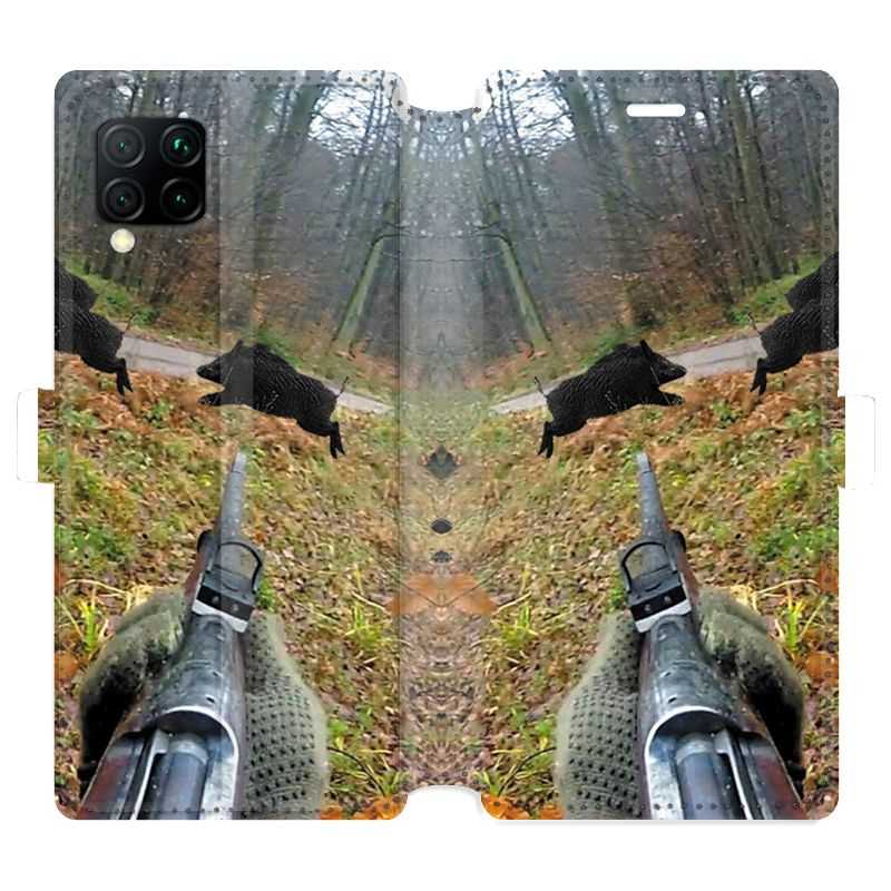 Housse cuir portefeuille pour Huawei P40 Lite chasse Vision Tir