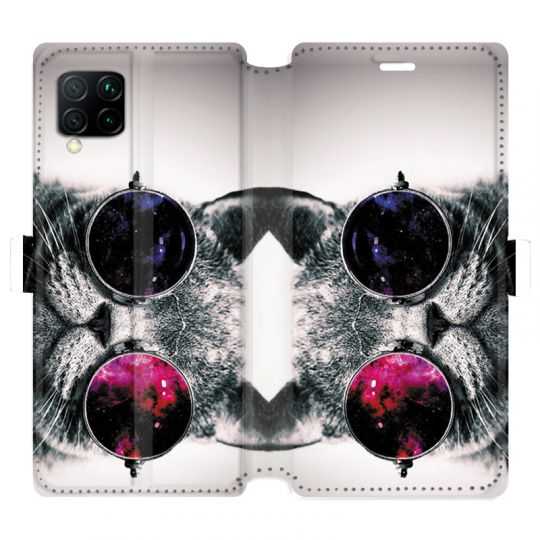Housse cuir portefeuille pour Huawei P40 Lite Chat Fashion
