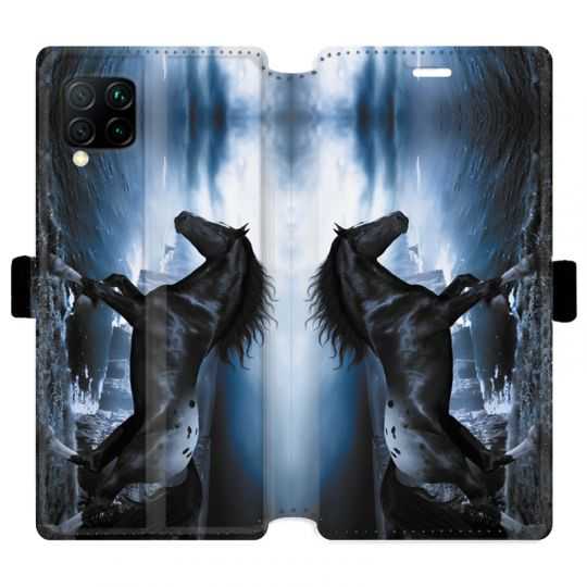 Housse cuir portefeuille pour Huawei P40 Lite Cheval