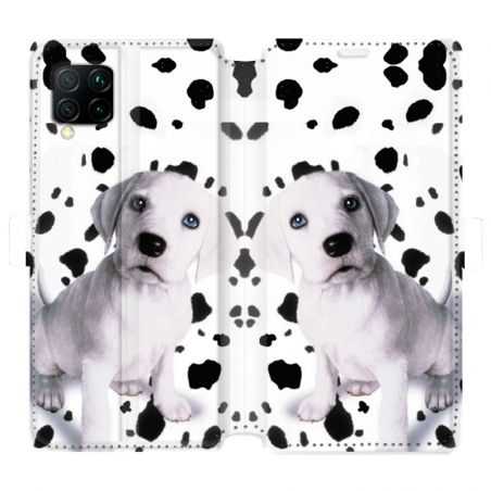 Housse cuir portefeuille pour Huawei P40 Lite Chien dalmatien