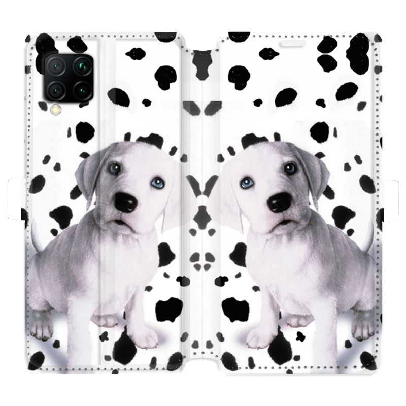 Housse cuir portefeuille pour Huawei P40 Lite Chien dalmatien