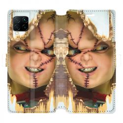 Housse cuir portefeuille pour Huawei P40 Lite Chucky Blanc