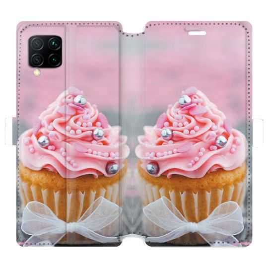 Housse cuir portefeuille pour Huawei P40 Lite Cupcake