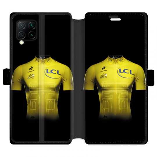 Housse cuir portefeuille pour Huawei P40 Lite Cyclisme Maillot jaune