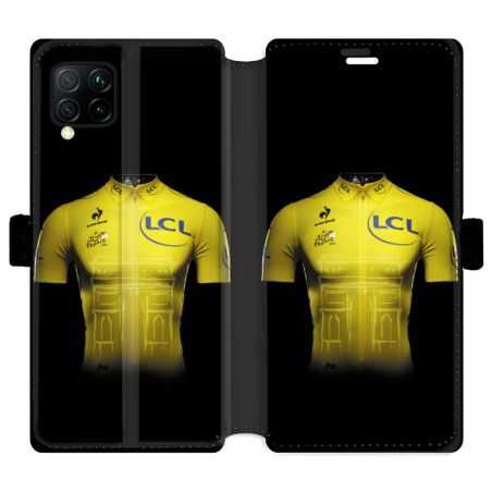 Housse cuir portefeuille pour Huawei P40 Lite Cyclisme Maillot jaune